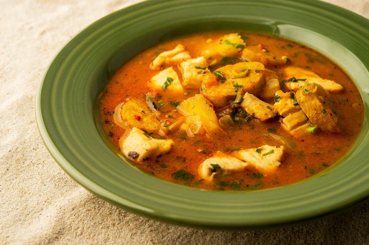 Caribbean Fish Stew with Coconut and Plantains: